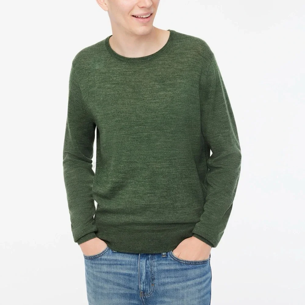 J Crew Factory Men's Small‎ Crew Neck Sweater Green Style AP638